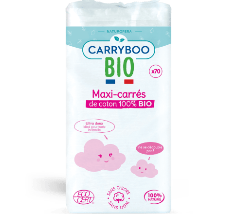 Ватні диски максі Carryboo 100% органічна бавовна 70 шт